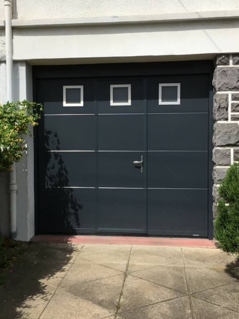 Smooth Garage Door with in-built pedestrian door