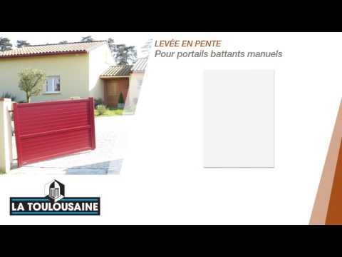 Portail - Levée en pente pour portail battant