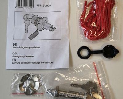 Villa motor disengagement lock with Diff. number cable (special round barrel)