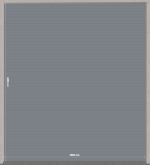 Rideau "Murax pas de 110" à lames pleines, 8/10ème, acier galvanisé 2601800A