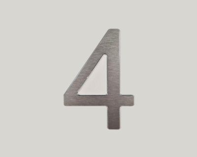 Numéro de Rue à coller Alunox (hauteur 100 mm) : 4