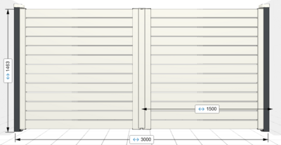Portail aluminium RENNA (2 vantaux) 2538721A