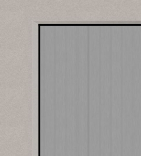 Naked Panel New Model 610 Grooved Wood-grained Ral 9006 APD