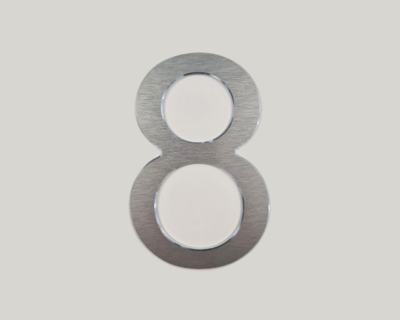 Alunox glue-on street number (height 100 mm): 8