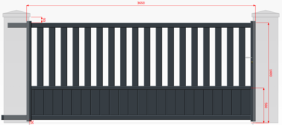 Portail aluminium CAPITOLE (coulissant) 2543399A