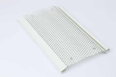 White Lacquered Micro-perforated Slat 6/10°, similar to Ral 9010, 110 mm