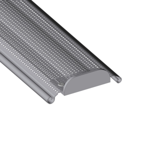 8/10° Microperforated Anthracite Grey Lacquered Slats, 110 pitch with GV clips