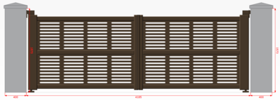 Portail aluminium SETE (2 vantaux) 2549447A