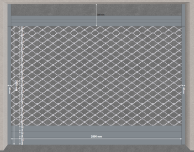 Grille Dentel tubes ondulés, acier galvanisé 2461429A