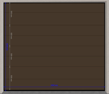 Porte sectionnelle villa mono rainurée 2536438A