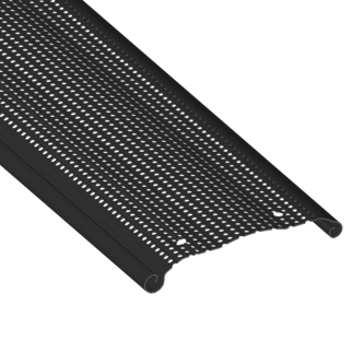 Deep Black Lacquered Microperforated 8/10° Slats, 110° pitch