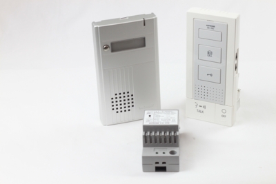 Set of 3 face mounted AIPHONE intercoms (audio doorphone)