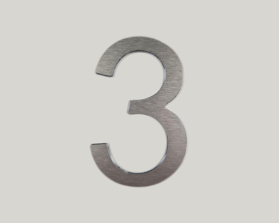 Alunox glue-on street number (height 100 mm): 3