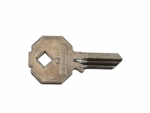 Key blank for round-cylinder Murax 47 or Murax/Dentel lock