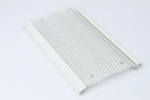 White Lacquered Micro-perforated Slat 8/10°, similar to Ral 9010, 110 mm