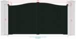Portail aluminium BELFAST (2 vantaux) 2612685A