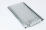 Microperforated Galva Slat 10/10°, 110 mm with Hurricane end-pieces