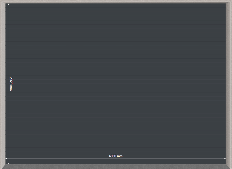 Rideau "Murax pas de 110" lames pleines, 8/10ème, pré-laqué 7016 2546868A