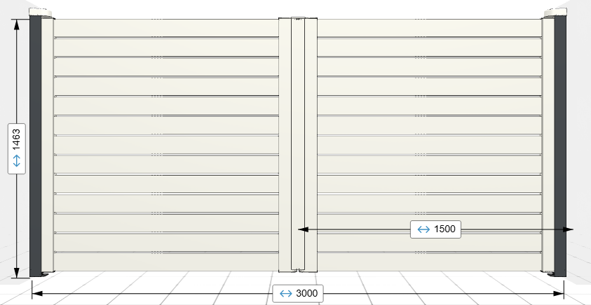 Portail aluminium RENNA (2 vantaux) 2538721A
