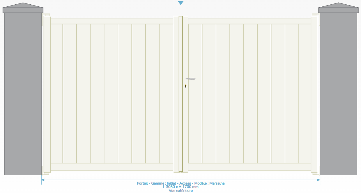 Portail aluminium MARSELHA (2 vantaux) 2544621A