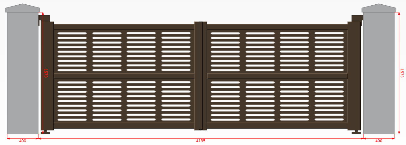 Portail aluminium SETE (2 vantaux) 2549447A