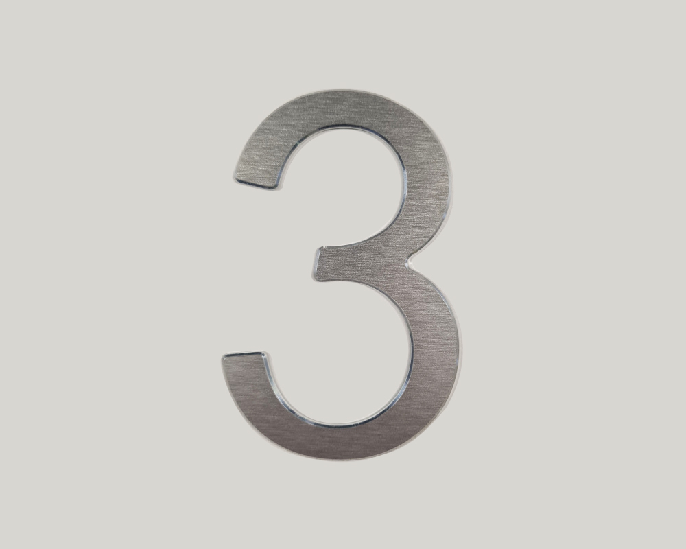 Alunox glue-on street number (height 100 mm): 3