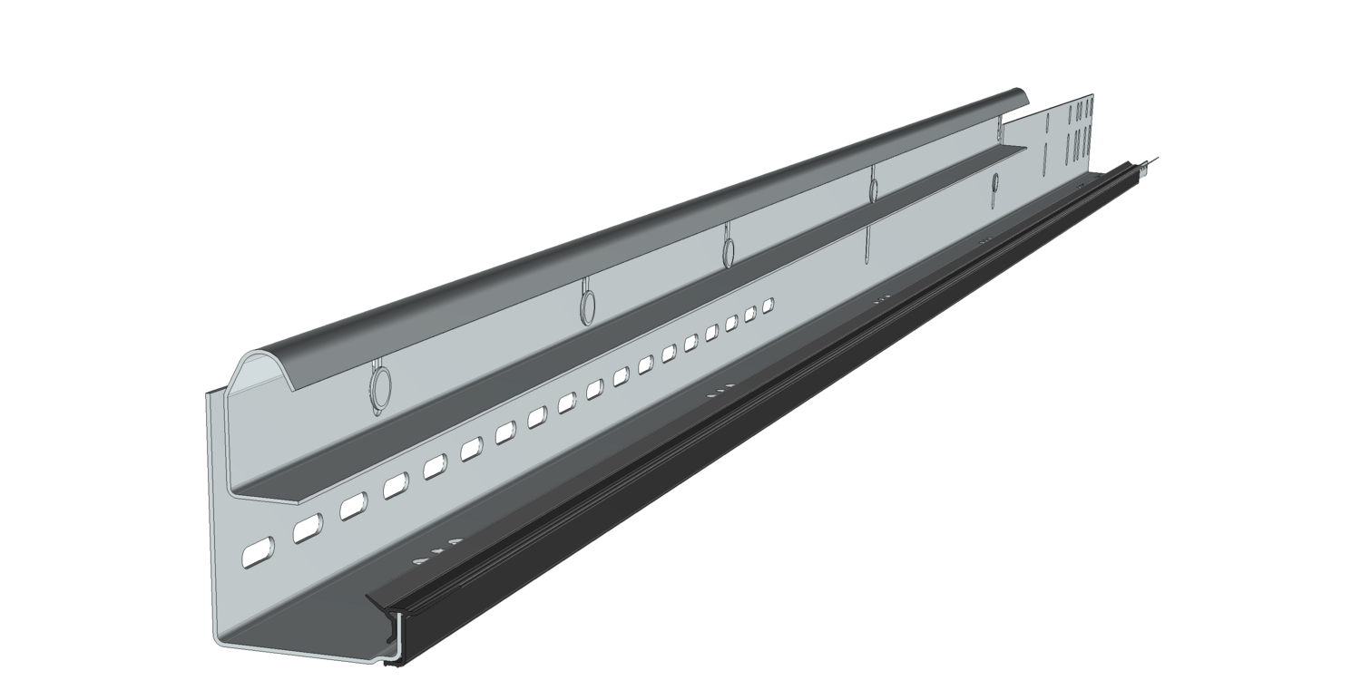 Vertical Rail Kit RE100 RT200 with Seal - 2125 < HP <= 2250mm (To cut)